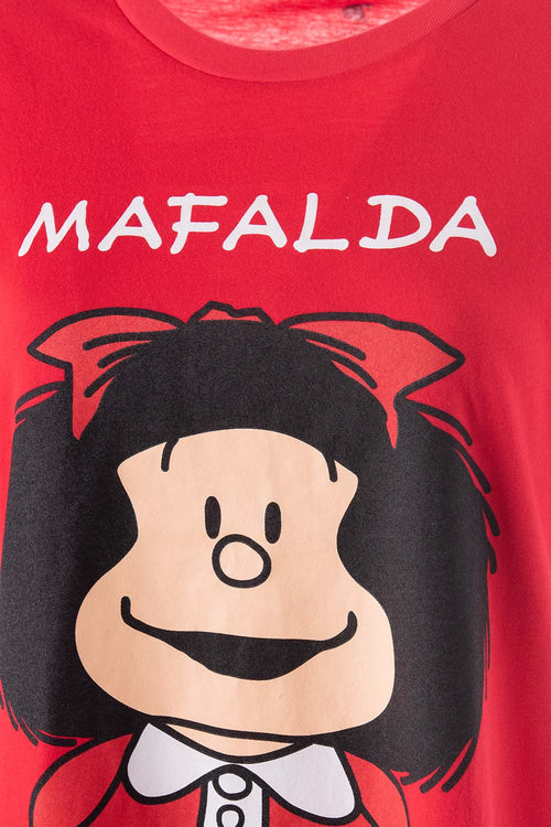 Card slide image -  PIJAMA DE MAFALDA ROJA TIPO BATOLA PARA MUJER