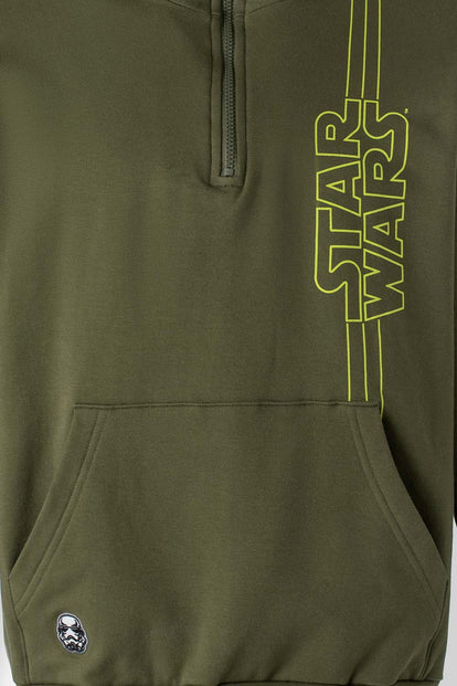  BUZO DE STAR WARS CERRADO VERDE MILITAR PARA HOMBRE