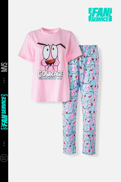  PIJAMA DE CORAJE DE PANTALÓN LARGO MULTICOLOR PARA MUJER