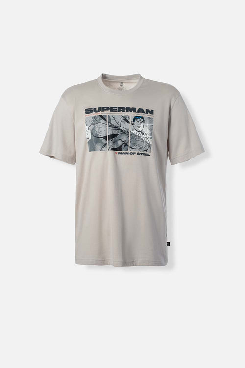 Card slide image -  CAMISETA DE SUPERMAN MANGA CORTA GRIS PARA HOMBRE
