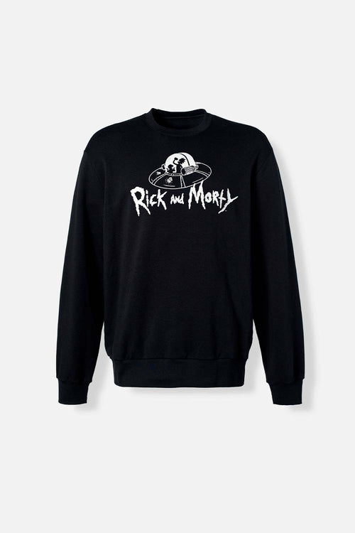 Card slide image -  BUZO DE RICK Y MORTY CERRADO NEGRO PARA HOMBRE
