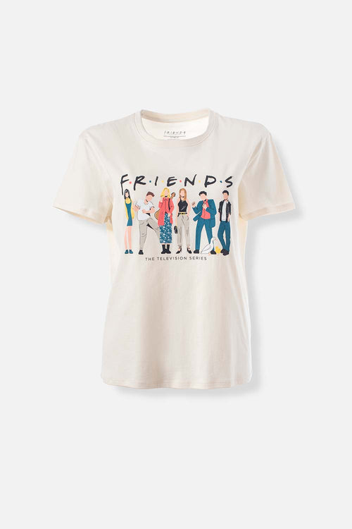 Card slide image -  CAMISETA DE FRIENDS MANGA CORTA COLOR ALMENDRA PARA MUJER