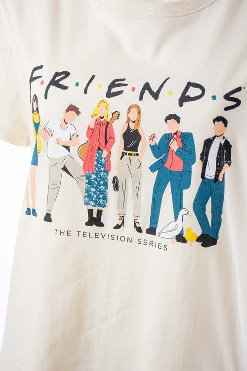 Card slide image -  CAMISETA DE FRIENDS MANGA CORTA COLOR ALMENDRA PARA MUJER