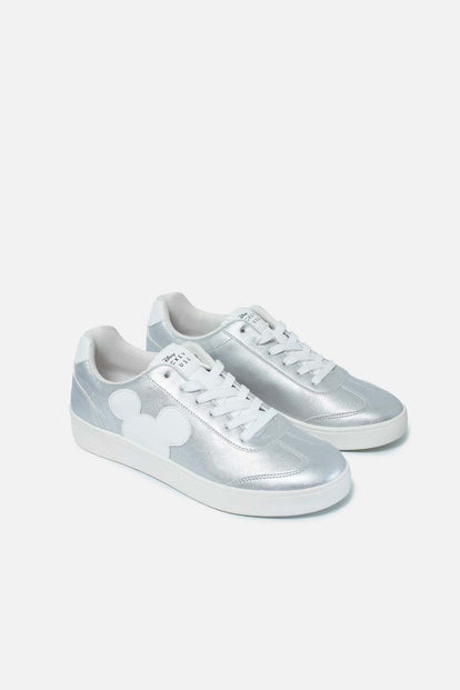  TENIS DE MICKEY MOUSE PLATEADOS PARA MUJER